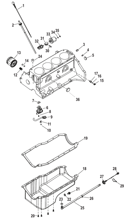 Oil pan and oil pump